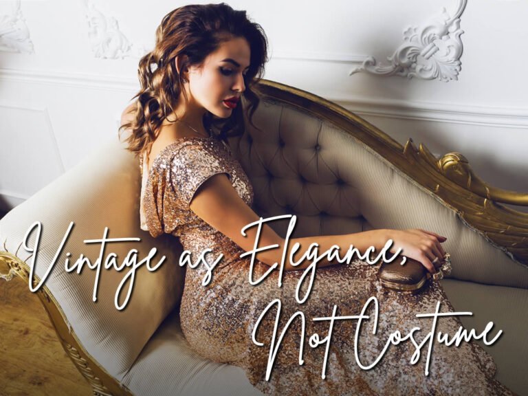 Vintage as Elegance, Not Costume